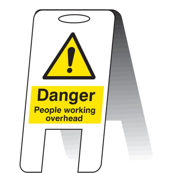 Danger - People Working Overhead - Lightweight Standing Folding Sign