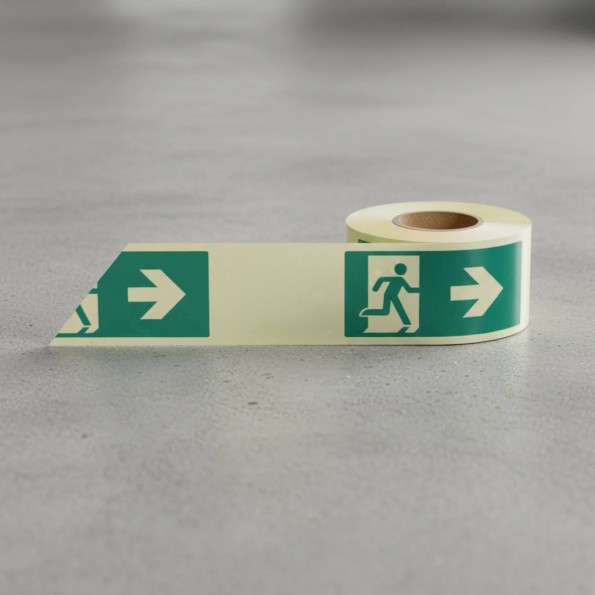 Photoluminescent Tape - Man Arrow Right (Glow in the Dark)