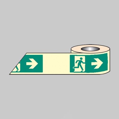 Man Arrow Right Photoluminescent Tape (Glow in the Dark)