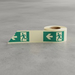 Photoluminescent Tape - Man Arrow Left (Glow in the Dark)