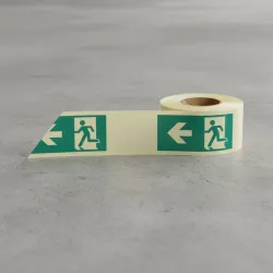 Photoluminescent Tape - Man Arrow Left (Glow in the Dark) Photoluminescent Tape - Man Arrow Left (Glow in the Dark)