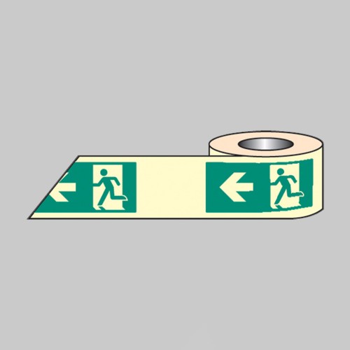 Man Arrow Left Photoluminescent Tape (Glow in the Dark)