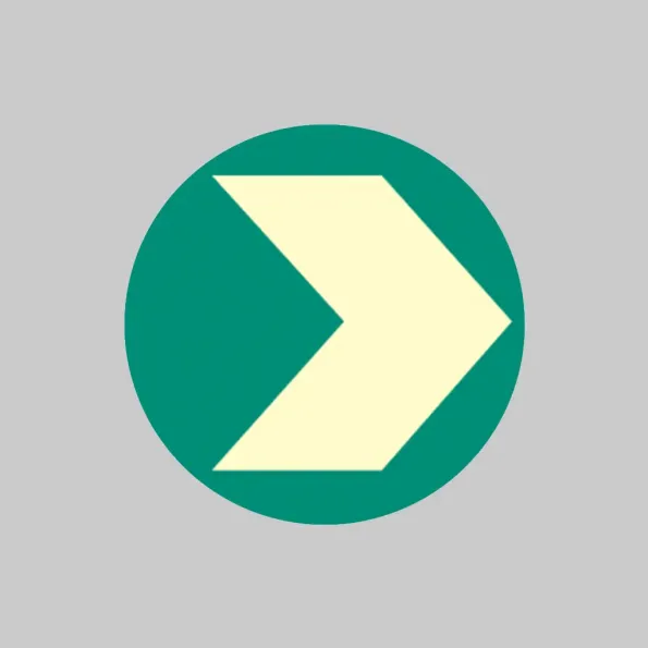 Circular - Photoluminescent Floor Marker (Glow in the Dark) Circular - Photoluminescent Floor Marker (Glow in the Dark)