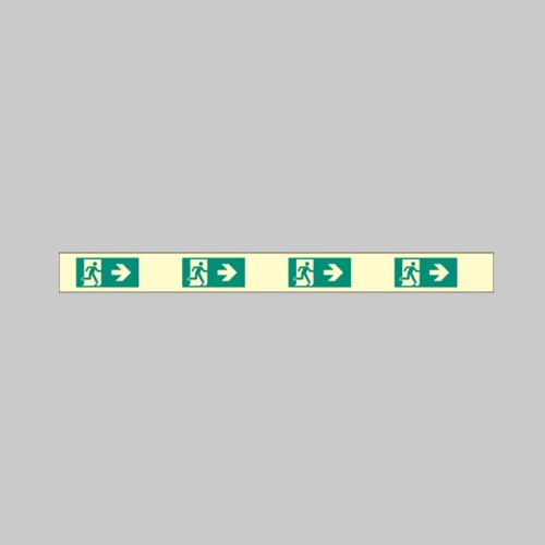 Fire Exit Marking Strip - Right - Photoluminescent