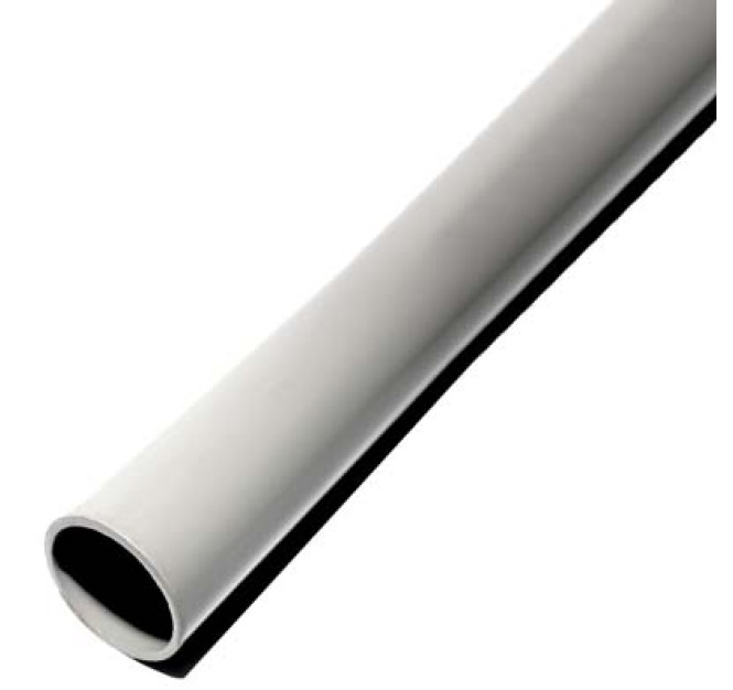 Grey Galvanised Steel Pole - 2.5m x 76mm