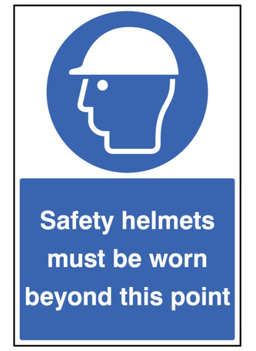 Safety Helmets Must be Worn Beyond this Point