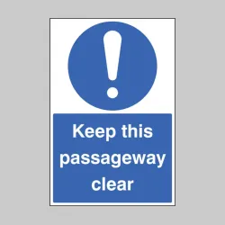 Keep this Passageway Clear - Floor Graphic
