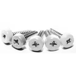 White Poly Top Screws (Pack 12) White Poly Top Screws (Pack 12)