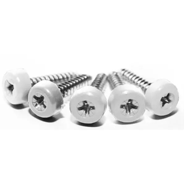 White Poly Top Screws (Pack 12) White Poly Top Screws (Pack 12)