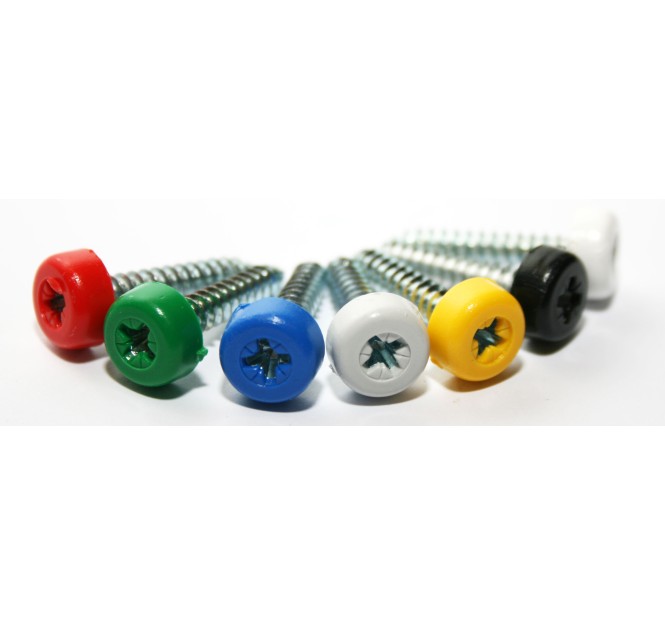 White Poly Top Screws (Pack 12)