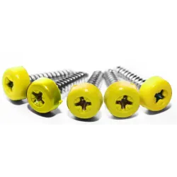 Yellow Poly Top Screws (Pack 12) Yellow Poly Top Screws (Pack 12)