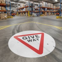 Stop Give Way - Floor Graphic