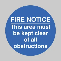 Fire Notice this Area Etc - Floor Graphic
