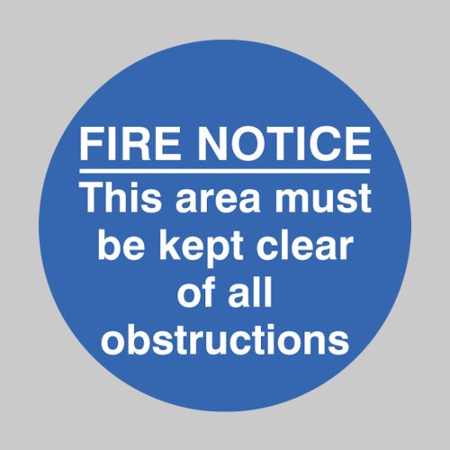 Fire Notice this Area Etc - Floor Graphic