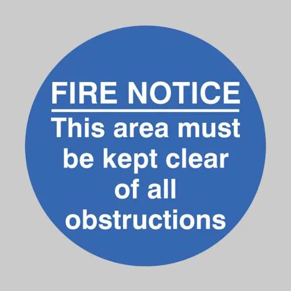 Fire Notice this Area Etc - Floor Graphic