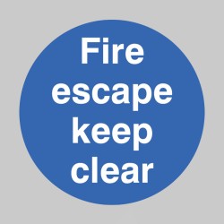 Fire Escape Keep Clear - Floor Graphic