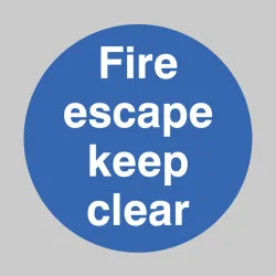 Fire Escape Keep Clear - Floor Graphic
