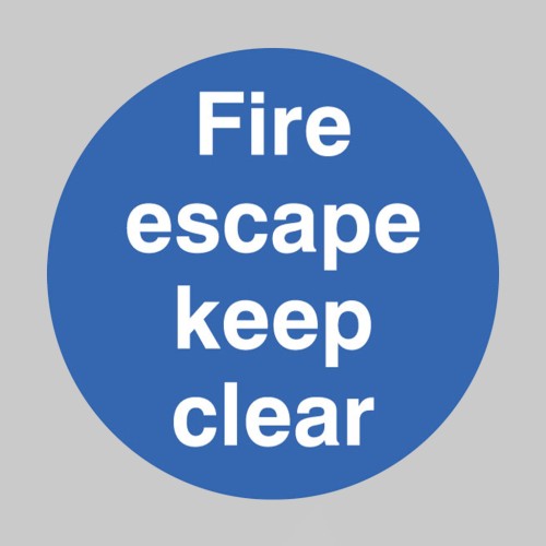 Fire Escape Keep Clear - Floor Graphic