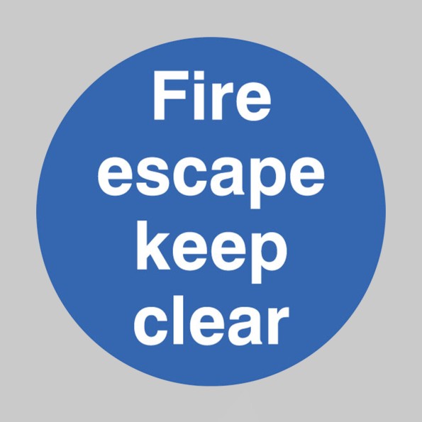 Fire Escape Keep Clear - Floor Graphic