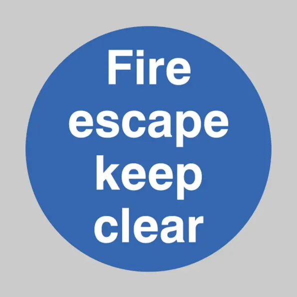 Fire Escape Keep Clear - Floor Graphic