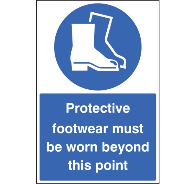 Protective Footwear Must be Worn - Floor Graphic