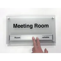 Custom Acrylic Sign with Stand off Locators and Slider