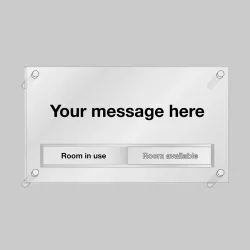 Custom Acrylic Sign with Stand off Locators and Slider