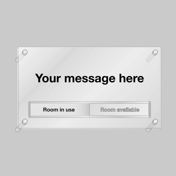 Custom Acrylic Sign with Stand off Locators and Slider