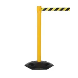 Industrial Retractable Barrier Post - 3.4m Webbing