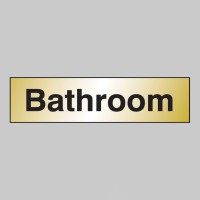 Bathroom - Engraved - Aluminium / Brass Effect