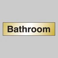 Bathroom - Engraved - Aluminium / Brass Effect Bathroom - Engraved - Aluminium / Brass Effect