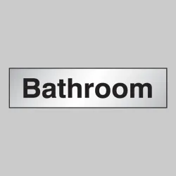 Bathroom - Engraved - Aluminium / Brass Effect