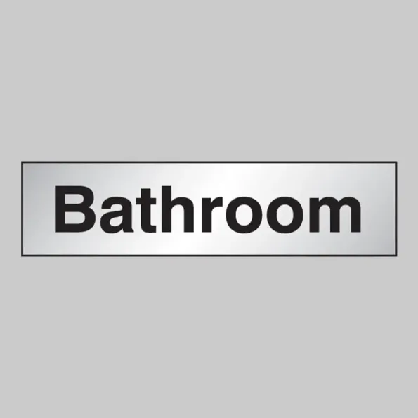 Bathroom - Engraved - Aluminium / Brass Effect Bathroom - Engraved - Aluminium / Brass Effect