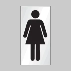 Ladies Symbol - Engraved - Aluminium / Brass Effect