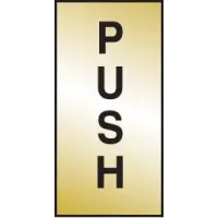 Push - Engraved - Aluminium / Brass Effect Push - Engraved - Aluminium / Brass Effect