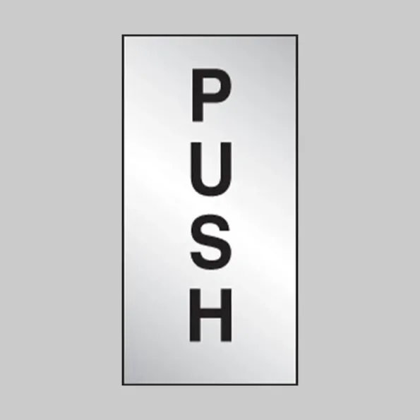 Push - Engraved - Aluminium / Brass Effect Push - Engraved - Aluminium / Brass Effect