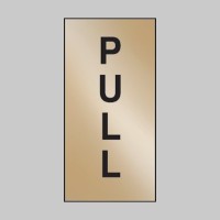 Pull - Engraved - Aluminium / Brass Effect