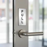 Pull - Engraved - Aluminium / Brass Effect Pull - Engraved - Aluminium / Brass Effect