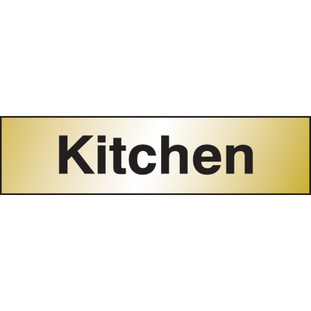 Kitchen Sign Engraved Aluminium Effect