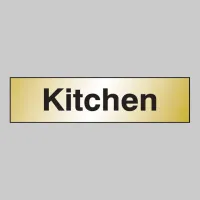 Kitchen Sign - Engraved - Aluminium / Brass Effect Kitchen Sign - Engraved - Aluminium / Brass Effect