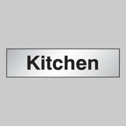 Kitchen Sign - Engraved - Aluminium / Brass Effect