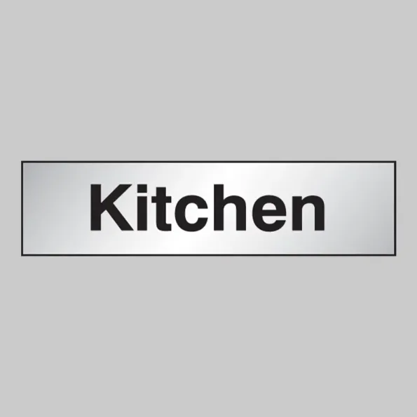 Kitchen Sign - Engraved - Aluminium / Brass Effect Kitchen Sign - Engraved - Aluminium / Brass Effect