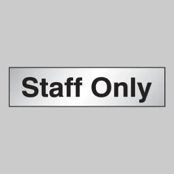 Staff Only - Engraved - Aluminium / Brass Effect