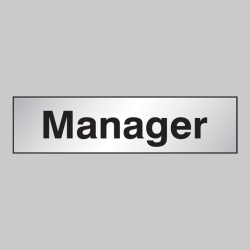 Manager - Engraved - Aluminium / Brass Effect