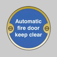 Automatic Fire Door Keep Clear Disc Automatic Fire Door Keep Clear Disc