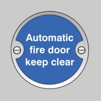 Automatic Fire Door Keep Clear Disc Automatic Fire Door Keep Clear Disc