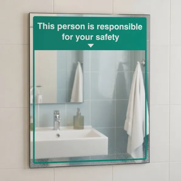 Mirror Message - This Person Is Responsible for Your Safety