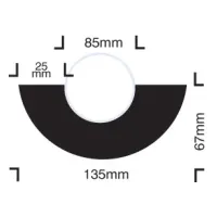 Impact Protection - Curvature for 85mm Diameter Pipes - Self Adhesive Impact Protection - Curvature for 85mm Diameter Pipes - Self Adhesive