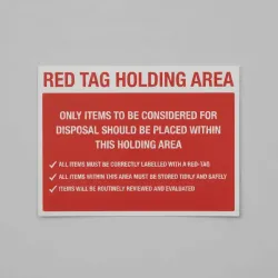 Red Tag Holding Area Items for Disposal