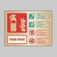 Foam Spray Fire Extinguisher Identification Sign (AFFF)